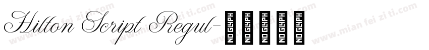 Hilton Script Regul字体转换